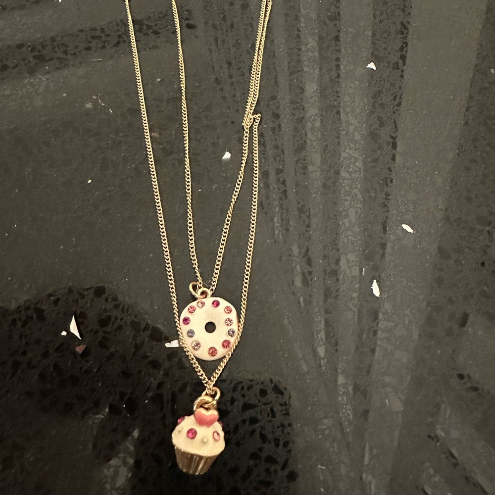 Donut and muffin necklace set by joe fresh